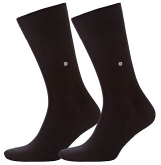 Burlington 2 stuks Everyday Cotton Sock * Actie * Zwart,Grijs,Blauw - Maat 40/46
