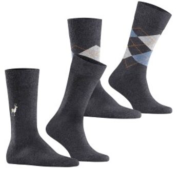 Burlington 2 stuks Everyday X-Mas Men Socks Grijs - Maat 40/46