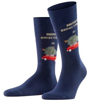 Burlington X-mas Car Sock * Actie * Blauw,Groen - Maat 40/46