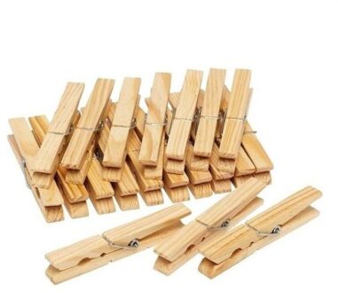 Bursrenmann Wasknijpers Hout 7cm 50 Stuks