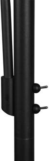 Burton vloerlamp met leeslamp matzwart, rookgrijs, wit