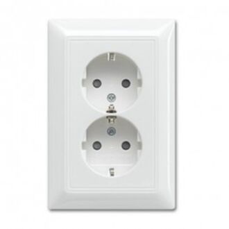Busch-Jaeger Inbouwstopcontact Balance Met Aarde (randaarde) 2-polig Wit Ip20