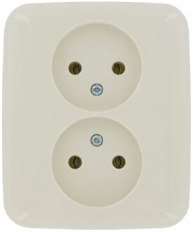Busch-Jaeger Inbouwstopcontact Si Reflex Ongeaard 2-polig Crème Ip20