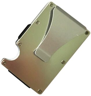 Business Aluminium Protector Wallet Metal Case Card Case Kaarthouder Handig Ultra-Dunne Zilver