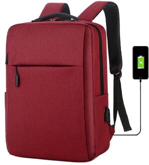 Business Anti-Diefstal Rugzak Mannen Student Schooltas Computer Rugzak Waterdicht Wearable Lichtgewicht Reistas Bourgondië