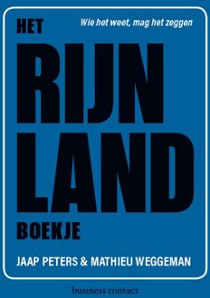 Business Contact Het Rijnland-boekje - eBook Jaap Peters (9047002571)