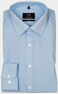 Business hemd lange mouw cityhemd body fit 1/1 arm 213011765/605 Blauw - 43 (XL)