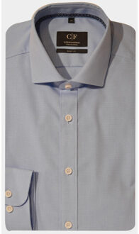 Business hemd lange mouw cityhemd body fit 1/1 arm 213011947/603 - maat 43 (XL) Blauw
