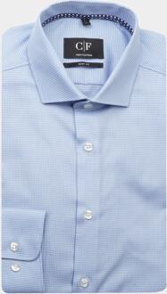 Business hemd lange mouw cityhemd body fit 1/1 arm 213012475/601 Blauw - 43 (XL)