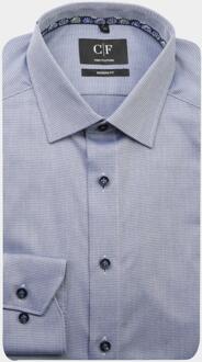 Business hemd lange mouw cityhemd modern fit 1/1 arm 213012461/602 Blauw - 45 (XXL)
