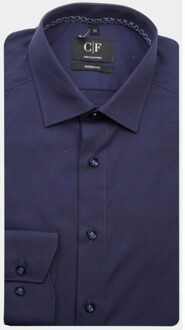 Business hemd lange mouw cityhemd modern fit 1/1 arm 213012462/602 Blauw - 40 (M)
