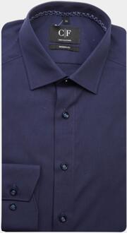 Business hemd lange mouw cityhemd modern fit 1/1 arm 213012462/602 Blauw - 45 (XXL)