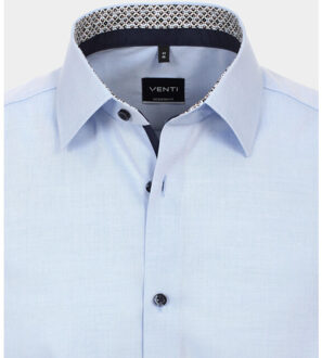 Business hemd lange mouw kent modern fit 123942200/115 Blauw - 42 (L)