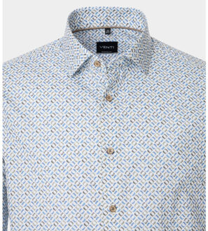 Business hemd lange mouw kent modern fit 154409900/100 Blauw - 40 (M)