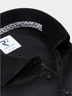 Business hemd lange mouw nos.twill.004/020 Zwart - 43 (XL)