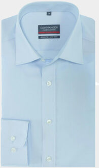 Business hemd lange mouw overhemd licht slim fit 213009307/600 Blauw - 38 (S)