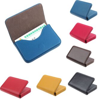 Business ID Creditcardhouder Mannen en Vrouwen Metalen Vintage Aluminium Doos PU Leather Card Wallet heet roze