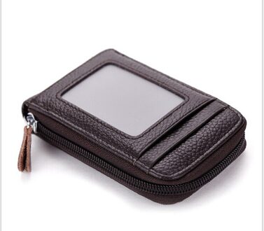 Business Mannen Creditcardhouder Portemonnee Blokkeren Rits Dunne Pocket coffe