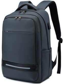 Business Mannen Rugzak Met Usb-poort Opladen Hoge Capaciteit 17-Inch Computer Rugzak Multifunctionele reistassen grijs Backpack
