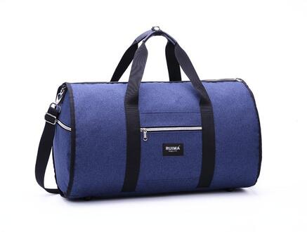 Business Reistas Suits Schouderriem Plunjezak Meerdere Zakken Bagage Tassen Koffer Kleding Weekend Bag blauw travel zak