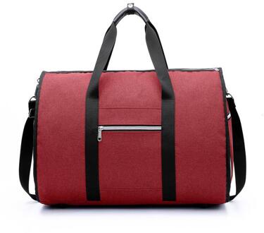 Business Reistas Suits Schouderriem Plunjezak Meerdere Zakken Bagage Tassen Koffer Kleding Weekend Bag rood travel zak