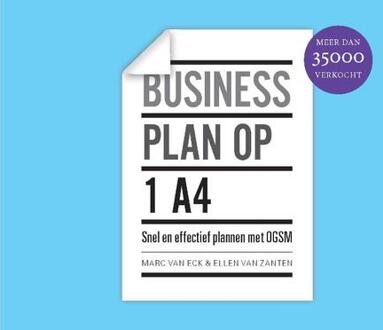 Businessplan op 1 A4 - Boek Marc van Eck (9047008405)