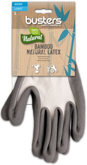 Busters Handschoenen Bamboo Work Light Wit/zwart Maat 8