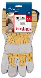 Busters Handschoenen Industria Plus Leder Grijs/geel M10