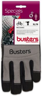Busters Handschoenen Mechanic Synthetisch Leder Zwart/grijs M10