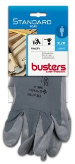 Busters handschoenen 'Nitril fit' nylon/nitril M10