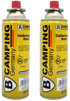 Butaangaspatroon navulling - 2x - 227 gram - voor camping kookpit/kookstel