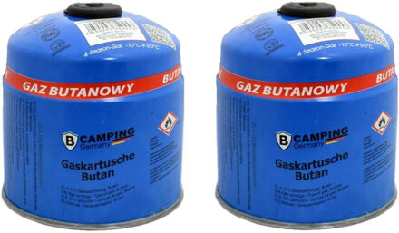 Butaangaspatroon navulling - 2x - 500 gram - voor camping kookpit/kookstel