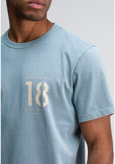 BUTCHER OF BLUE Army 18 stencil tee Blauw