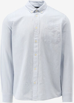 BUTCHER OF BLUE Casual Shirt AIDAN OXFORD BOLD STRIPE SHIR licht blauw - M;L;XL;XXL