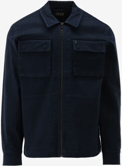 BUTCHER OF BLUE Casual Shirt SONAM TWILL OVERSHIRT donker blauw - L;XL