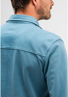 BUTCHER OF BLUE Finn pocket jersey overshirt - maat L Blauw
