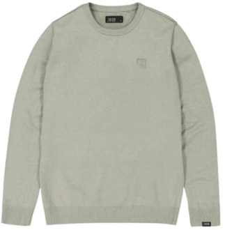 BUTCHER OF BLUE Groene Graniet Crew Sweater Stijlvol en veelzijdig Butcher of Blue , Gray , Heren - 2Xl,Xl,M