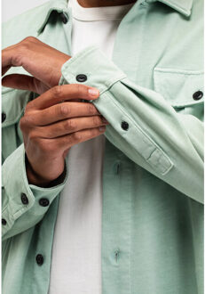 BUTCHER OF BLUE Phil jersey overshirt inari green - maat M Groen