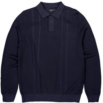 BUTCHER OF BLUE Polo lange mouw m2616002 ripley - maat L Blauw