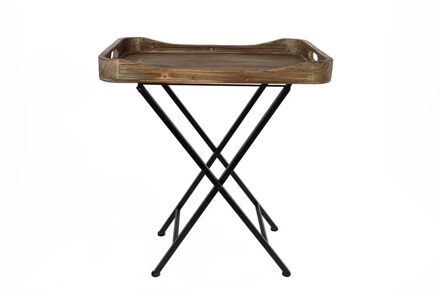 Butlertray 'denise' 48x33x56 Cm Hout Naturel/zwart