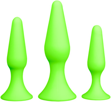 Butt Plug Set - Glow in the Dark