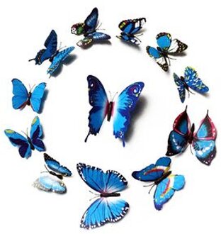 Butterfly 3D decorative sticker decorative fridge magnet blauw