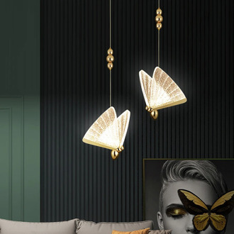 Butterfly pendant light Luxury acrylic pendant light for bedroom light for house hanging bedside art deco pendant light dining