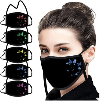 Butterfly Print Adult Mask Reusable Mouth Mask Mask Protective Face Mask Washable Mouth Caps Breathable Mouth Cover masques