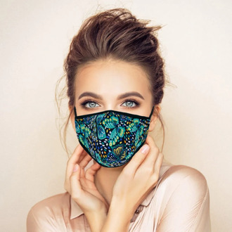 Butterfly Print Masks Unisex Washable and Reusable Mouth Face Warm Windproof Cotton Vintage Masks mascarilla facial lavable