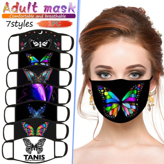 Butterfly Printed Adult Mask Protective Mask Cloth Mouth Caps Reusable Breathable Face Mask Washable Mouth Mask mascarillas