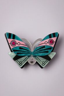 Butterfly Sonata broche Blauw/Roze