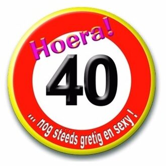 Button Klein - 40 Jaar Verkeersbord