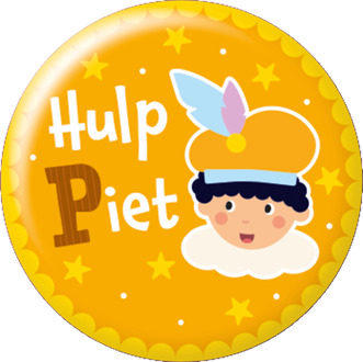 Button klein Hulp Piet Cartoon Vigo Multikleur - Print