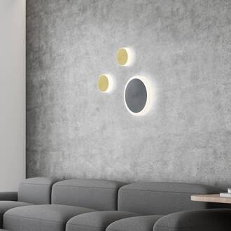 Button LED wandlamp, 33 cm, antraciet antraciet mat geanodiseerd, wit